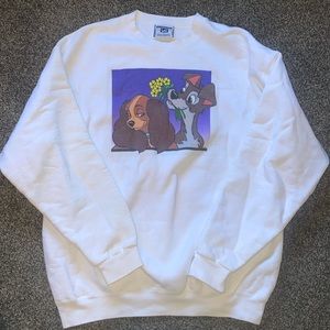 Rare Vintage lady and the tramp crew neck